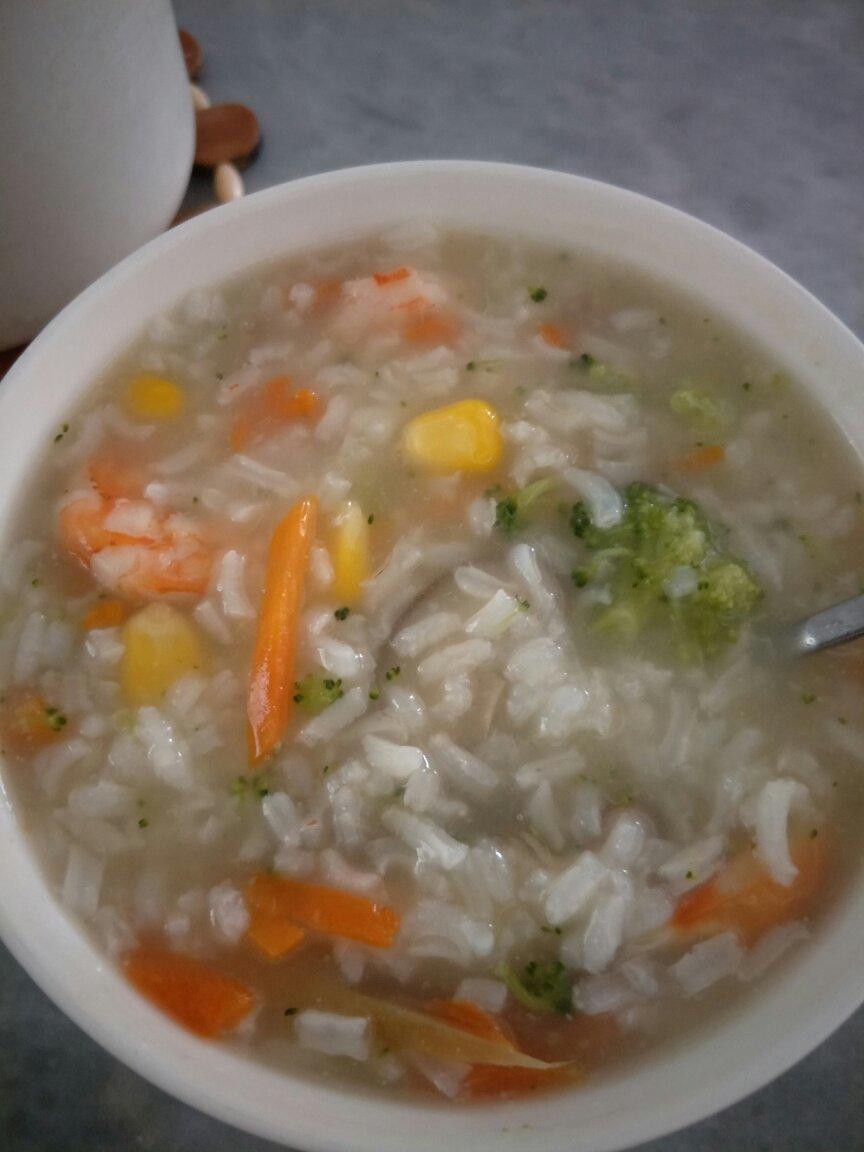 蔬菜虾仁粥