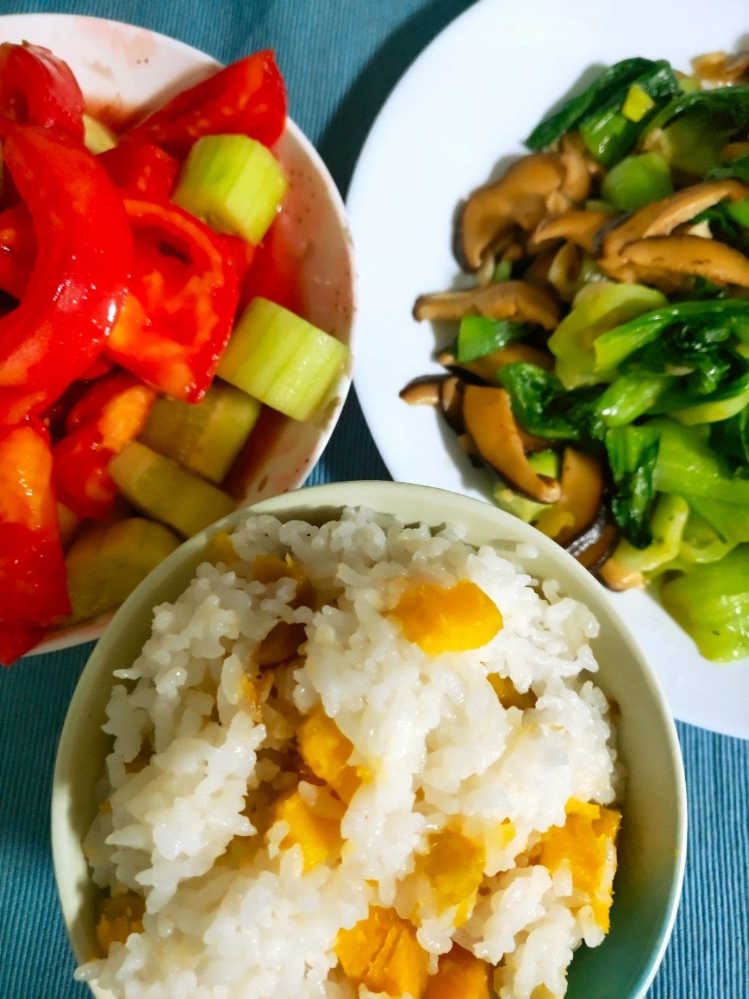 简易版香菇扒油菜