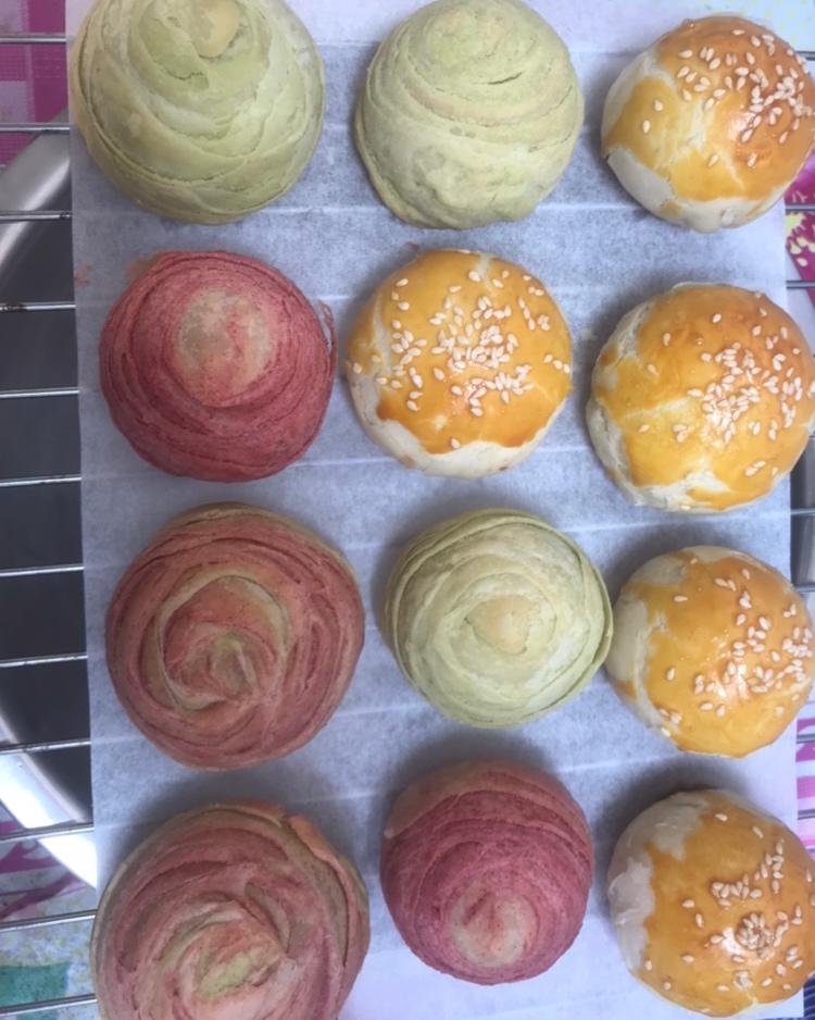 麻薯肉松蛋黄酥（少油少糖）