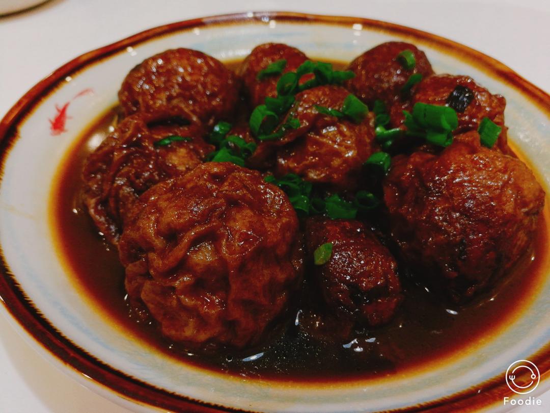 红烧油面筋塞肉