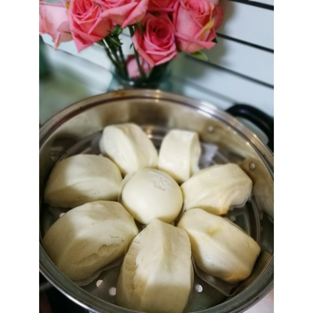 一次性发酵的奶香馒头！