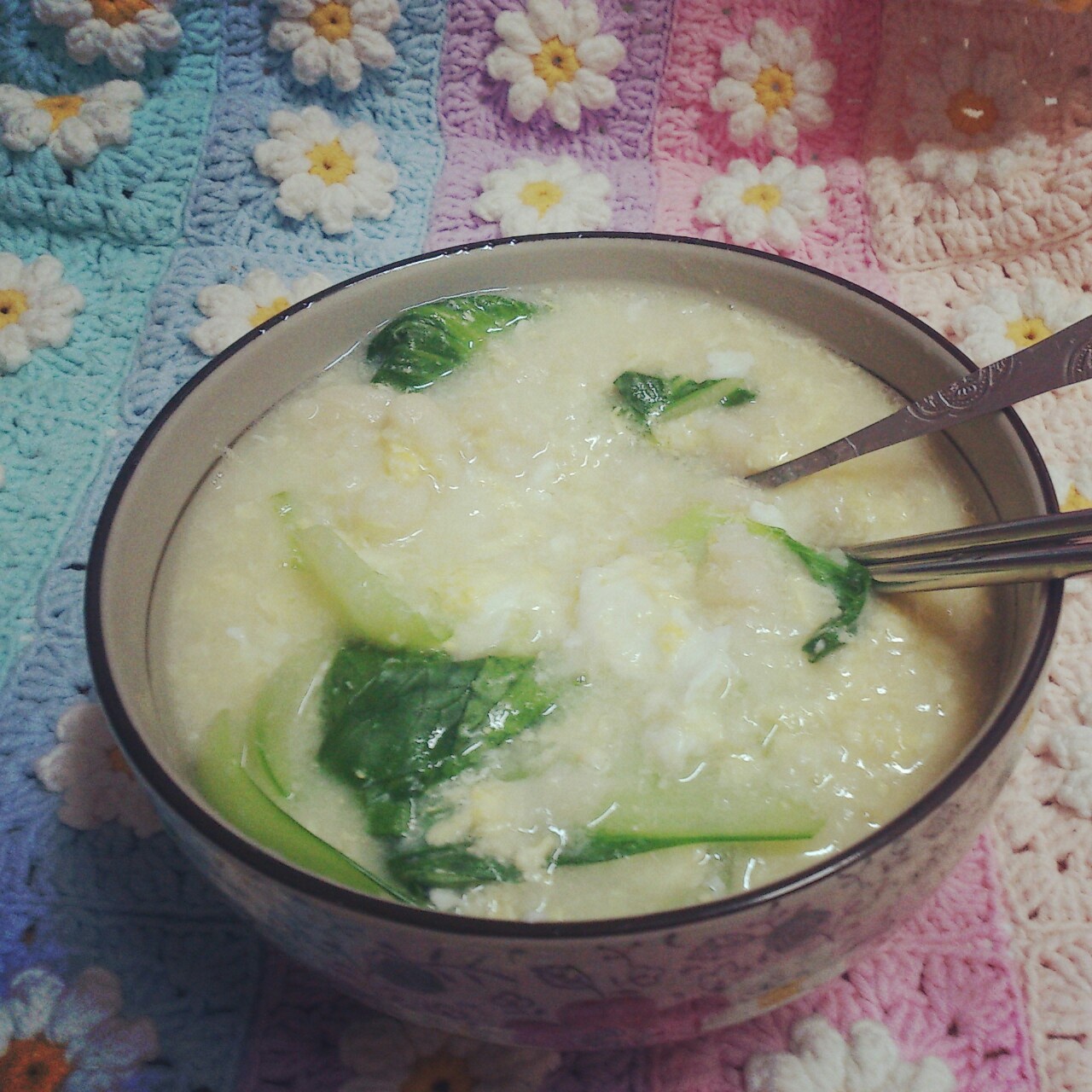 青菜鸡蛋面疙瘩汤