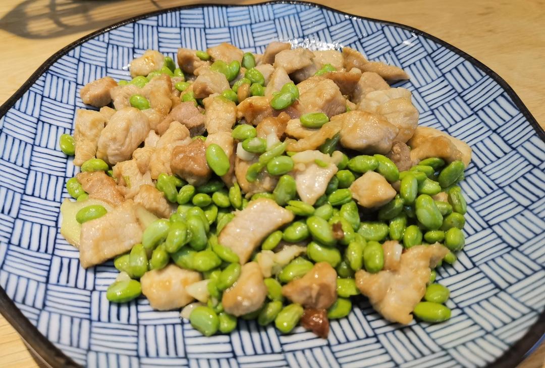 毛豆炒肉（超简单）