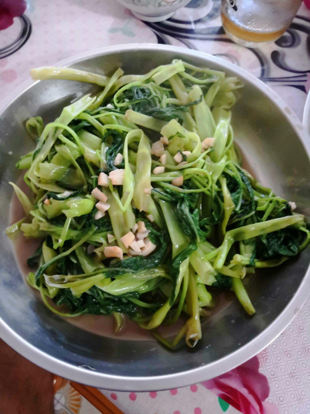虾酱炒通菜