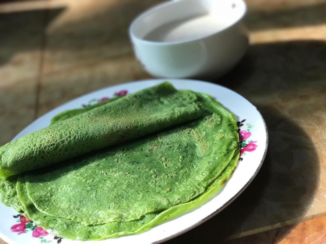 helen涵做的菠菜煎饼 蔬菜饼 卷饼