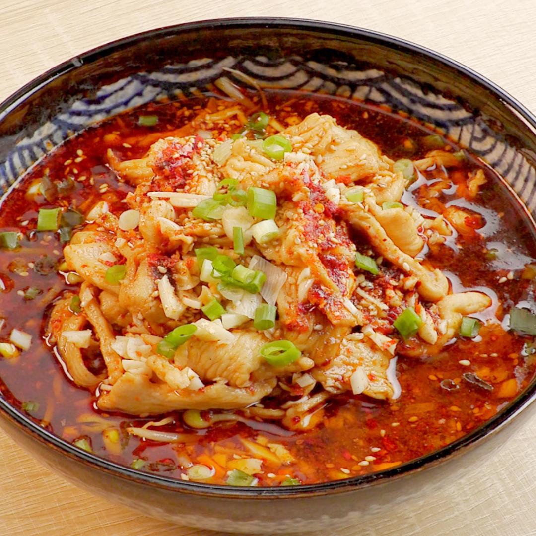 椒麻水煮鸡肉片