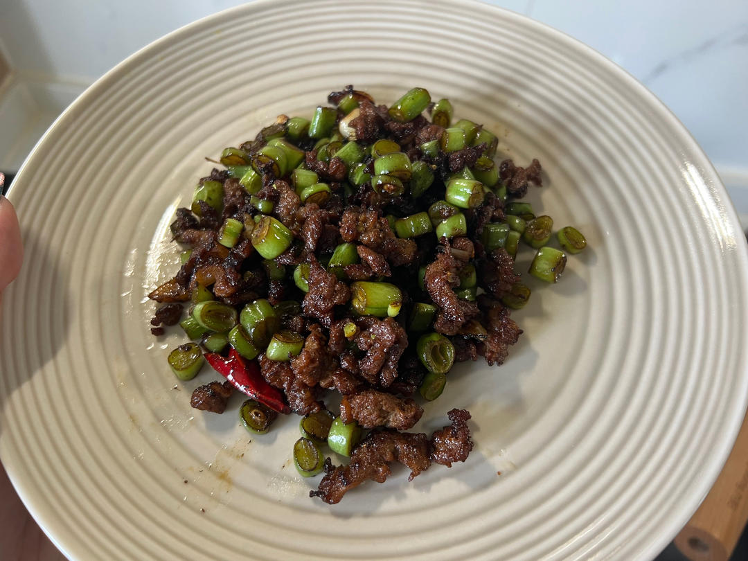 肉沫豆角下饭菜