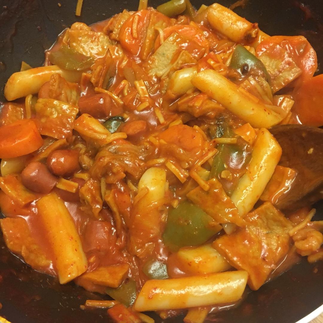 韩式辣炒年糕（or网红芝士套路之芝心年糕）