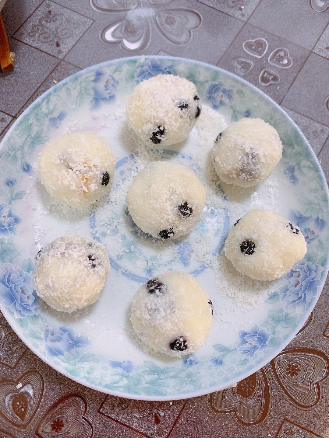 免烤箱❗️酸甜可口的山药蔓越莓椰蓉球