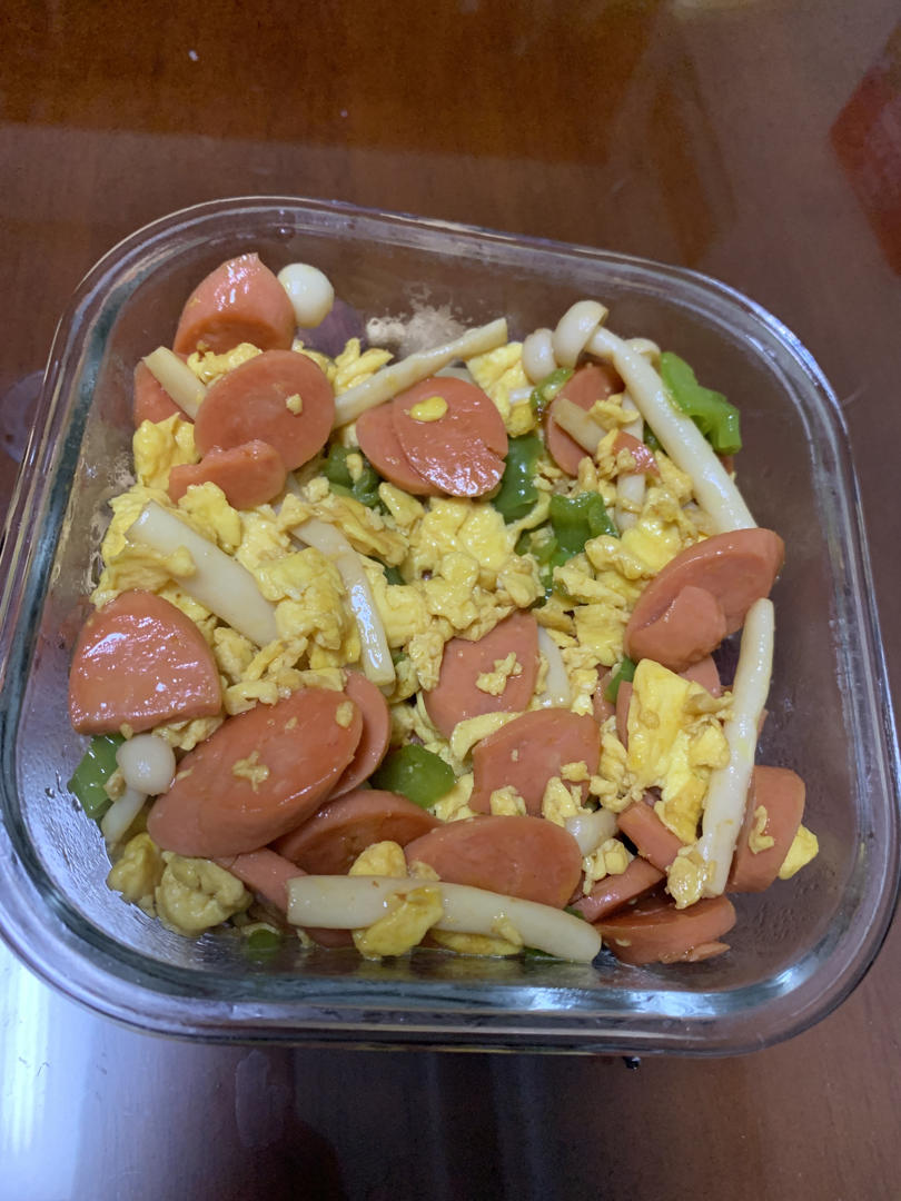 白玉菇炒鸡蛋