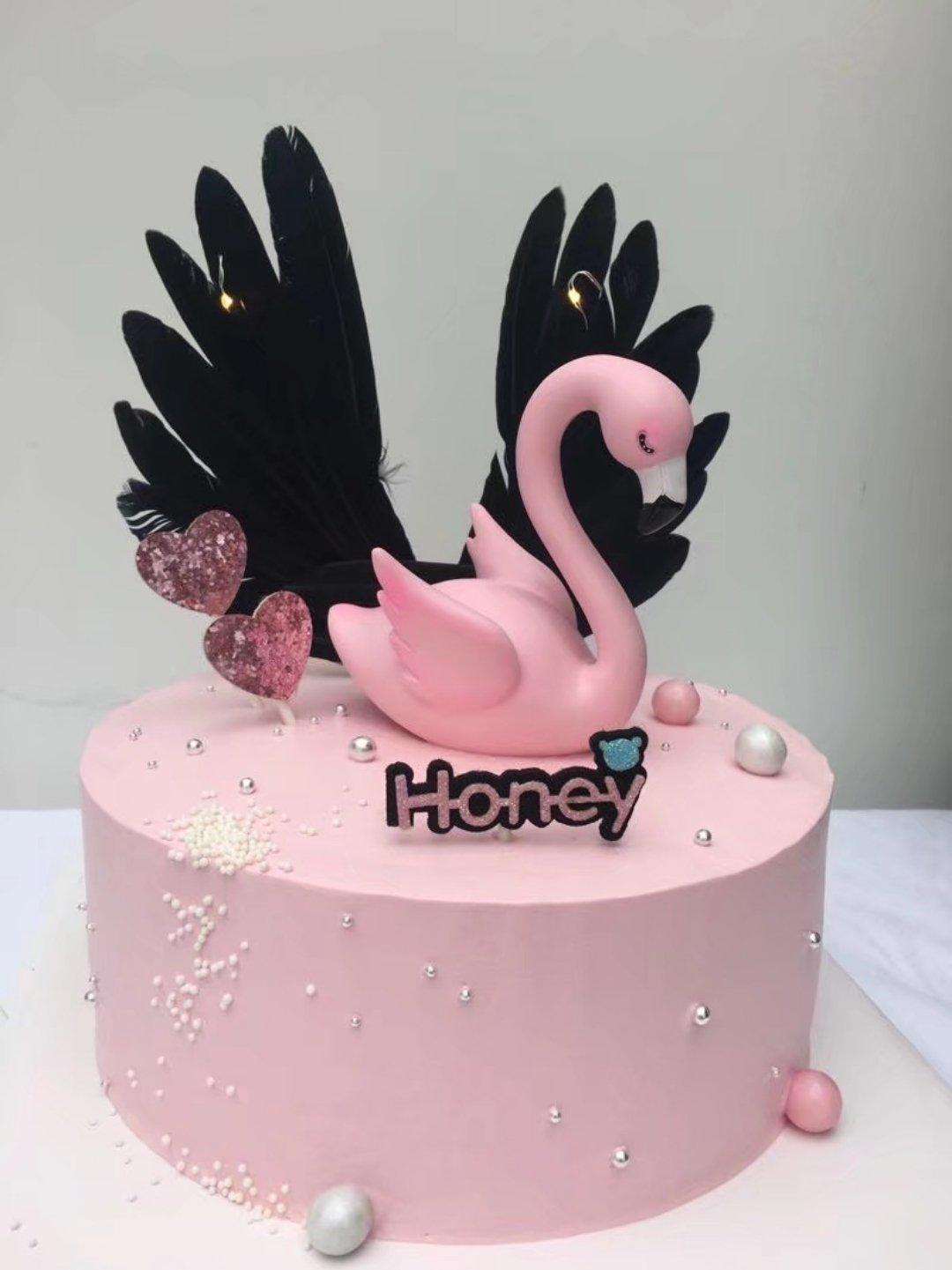 火烈鸟淋面蛋糕