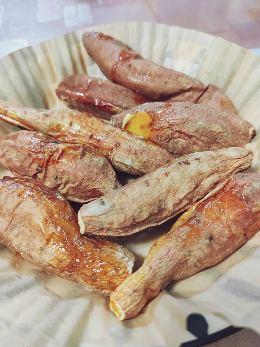 【糯唧唧的烤红薯】糖油四溢皮肉分离外糯里嫩吸溜着吃！