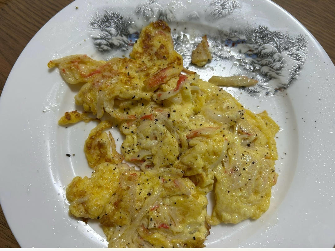 好吃不怕胖的蟹柳滑蛋！鲜嫩到爆！