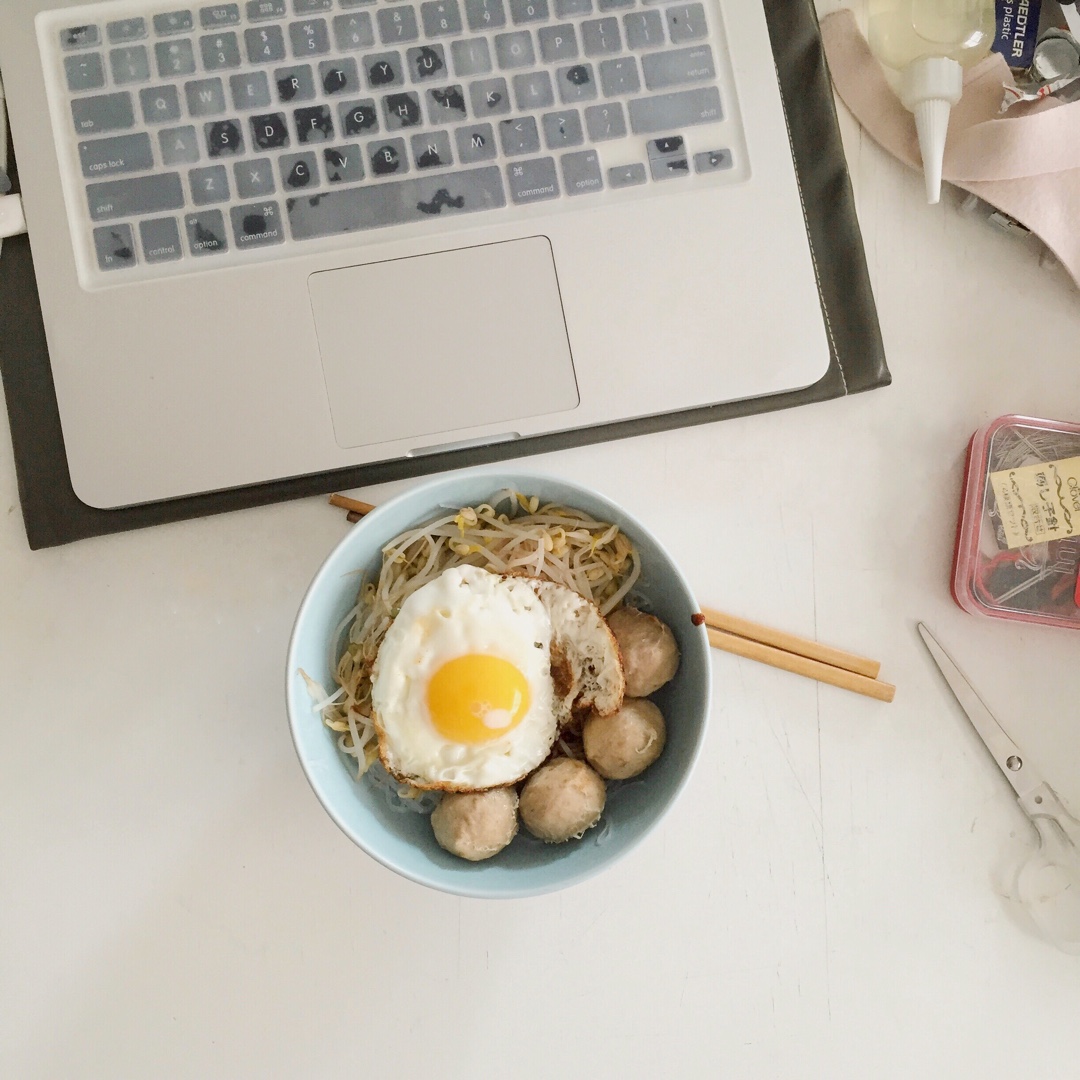 豆芽菠菜拌粉丝