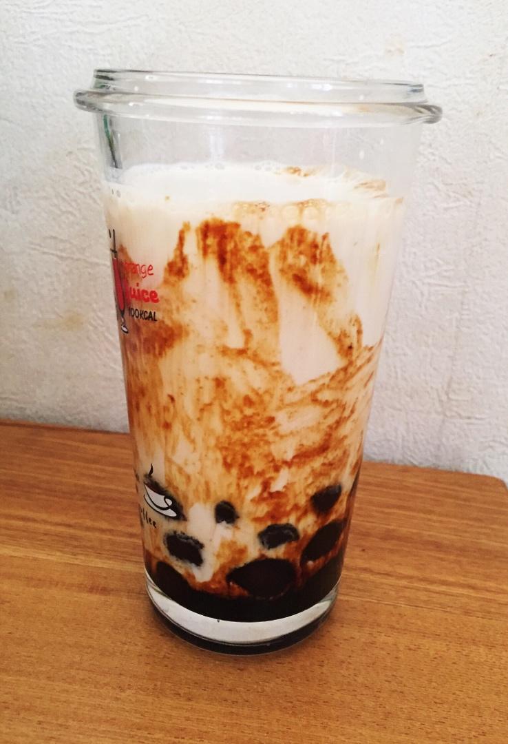 喜乐vicky做的tinrry黑糖珍珠鲜奶脏脏茶