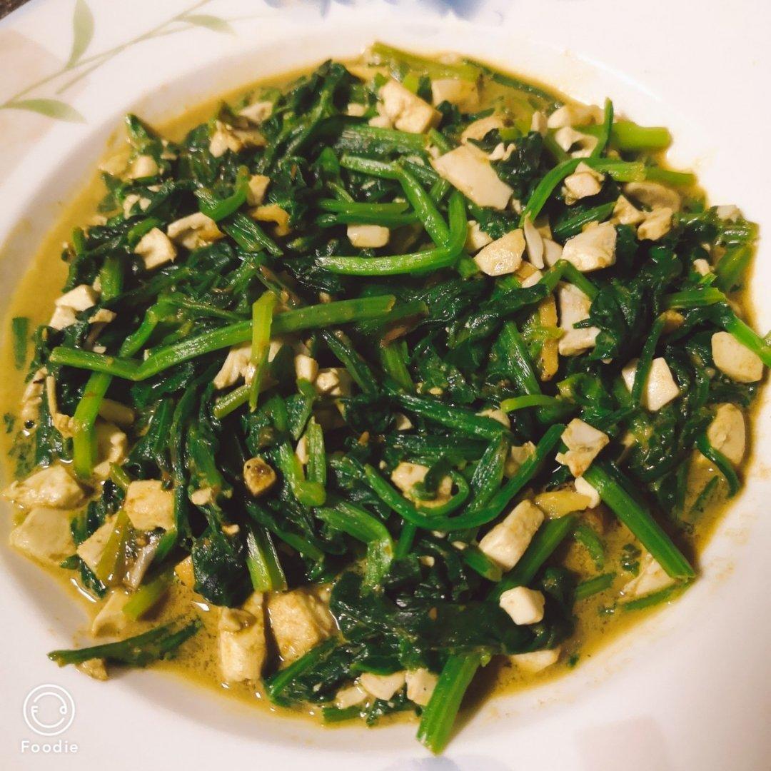 咸鸭蛋火腿菠菜