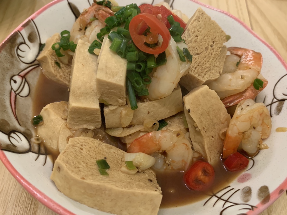 超級簡單的健康版紅燒蝦仁凍豆腐的做法 步骤13