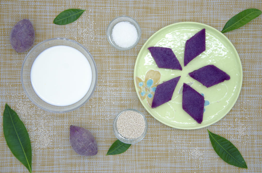 Vitamix版—紫薯奶香发糕（Q弹紫薯糕）