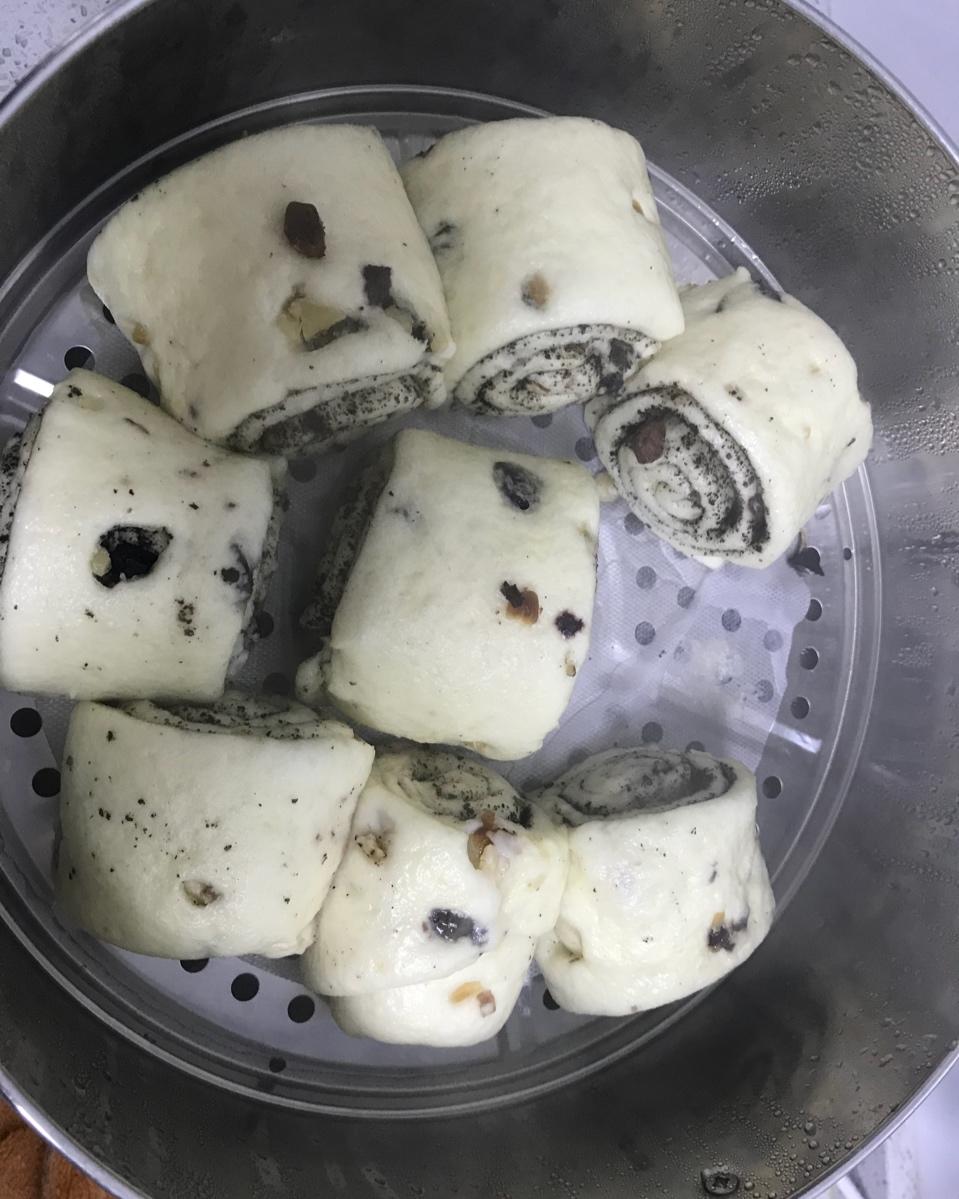 奶香黑芝麻馒头（一次性发酵）