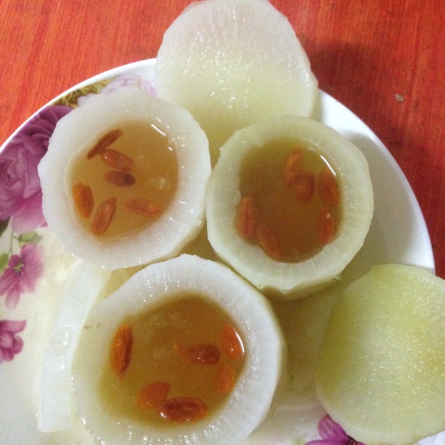 白萝卜炖蜂蜜