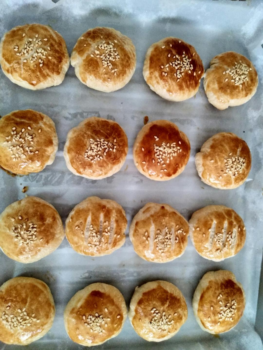 酥皮绿豆饼   酥得掉渣渣