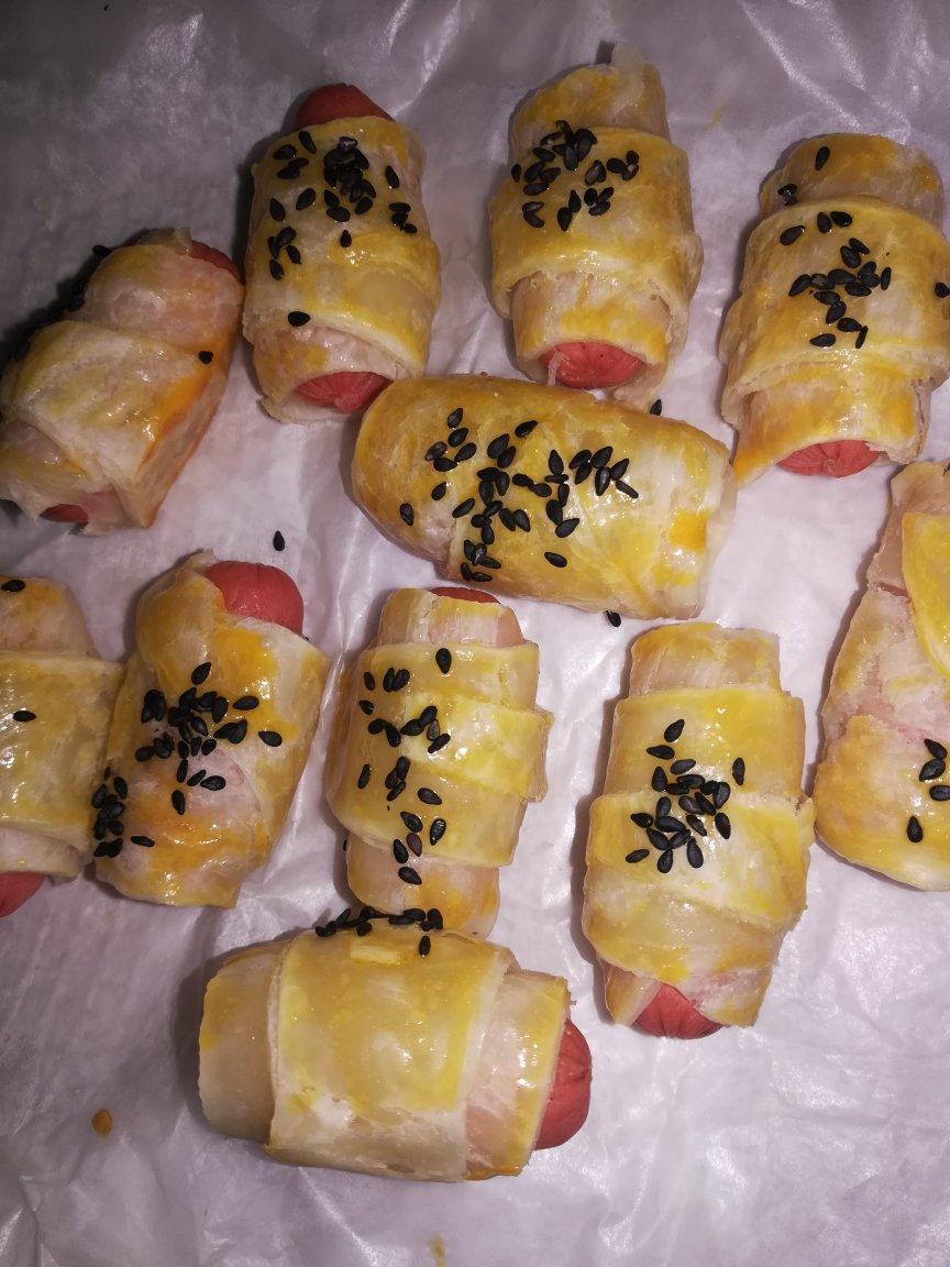 万能的手抓饼～孩子都能做的火腿可颂