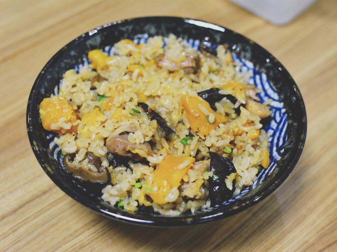 南瓜鸡肉饭