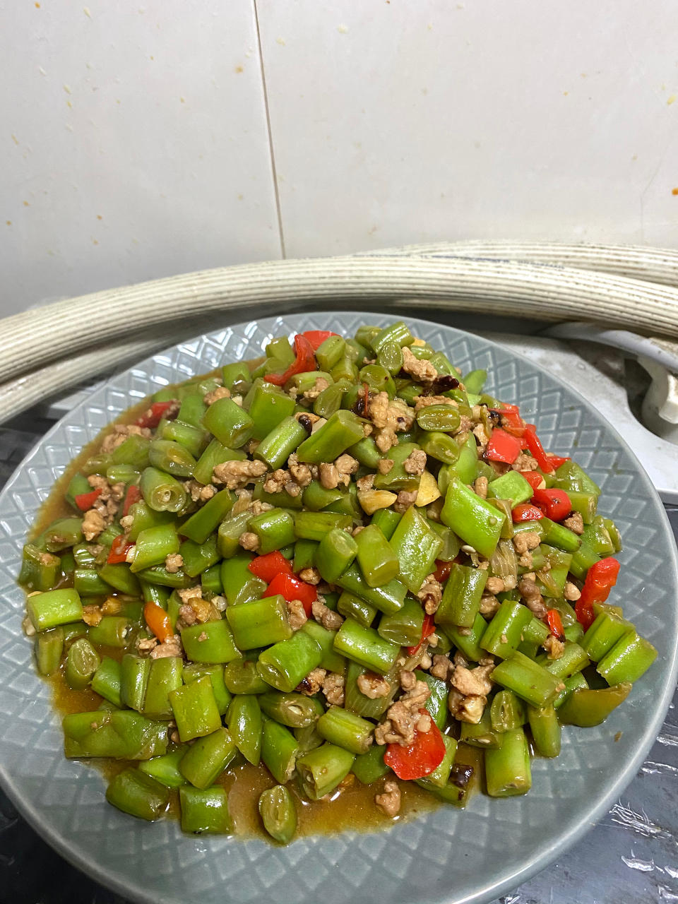 香辣过瘾，超级无敌下饭神器～豆角炒肉沫