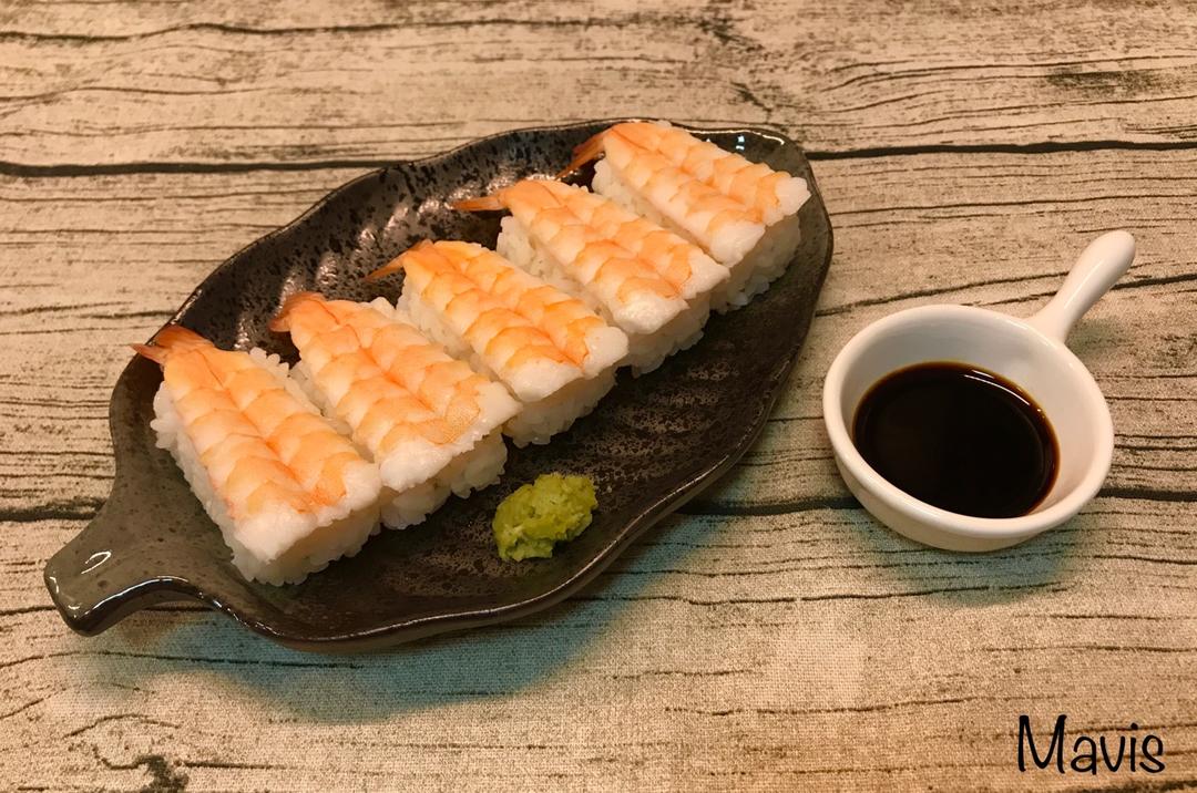 我不想颓废做的甜虾寿司