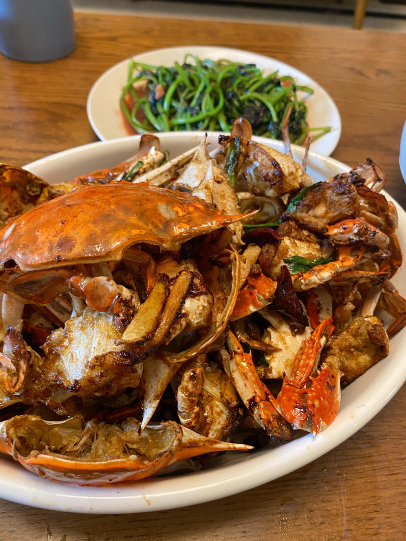 葱姜炒梭子蟹（very easy）
