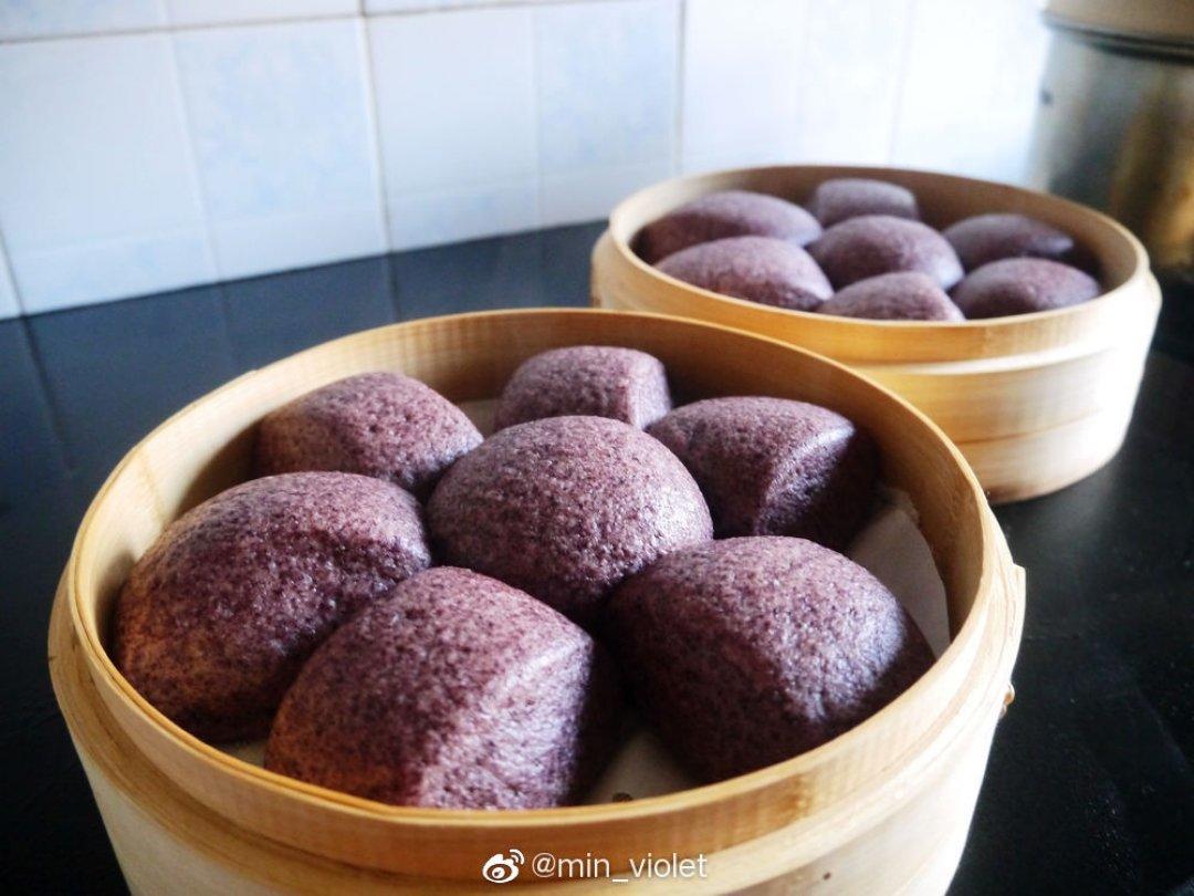 黑米粉刀切馒头