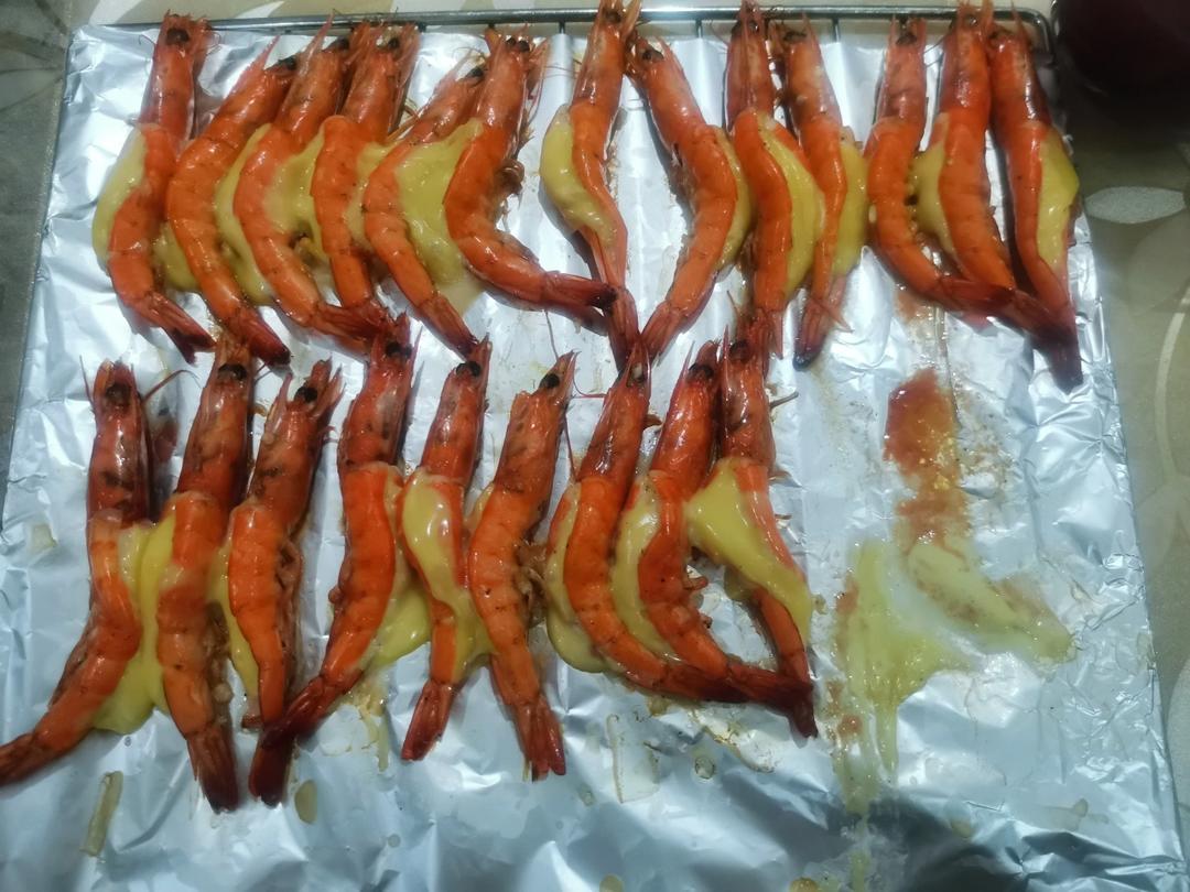 烤芝士虾