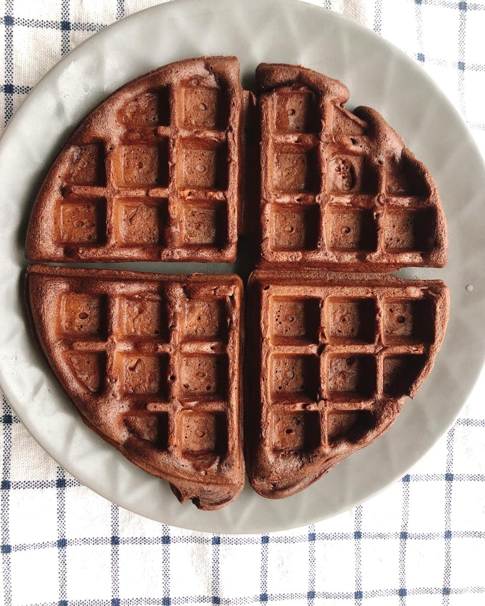 可可糯米华夫饼