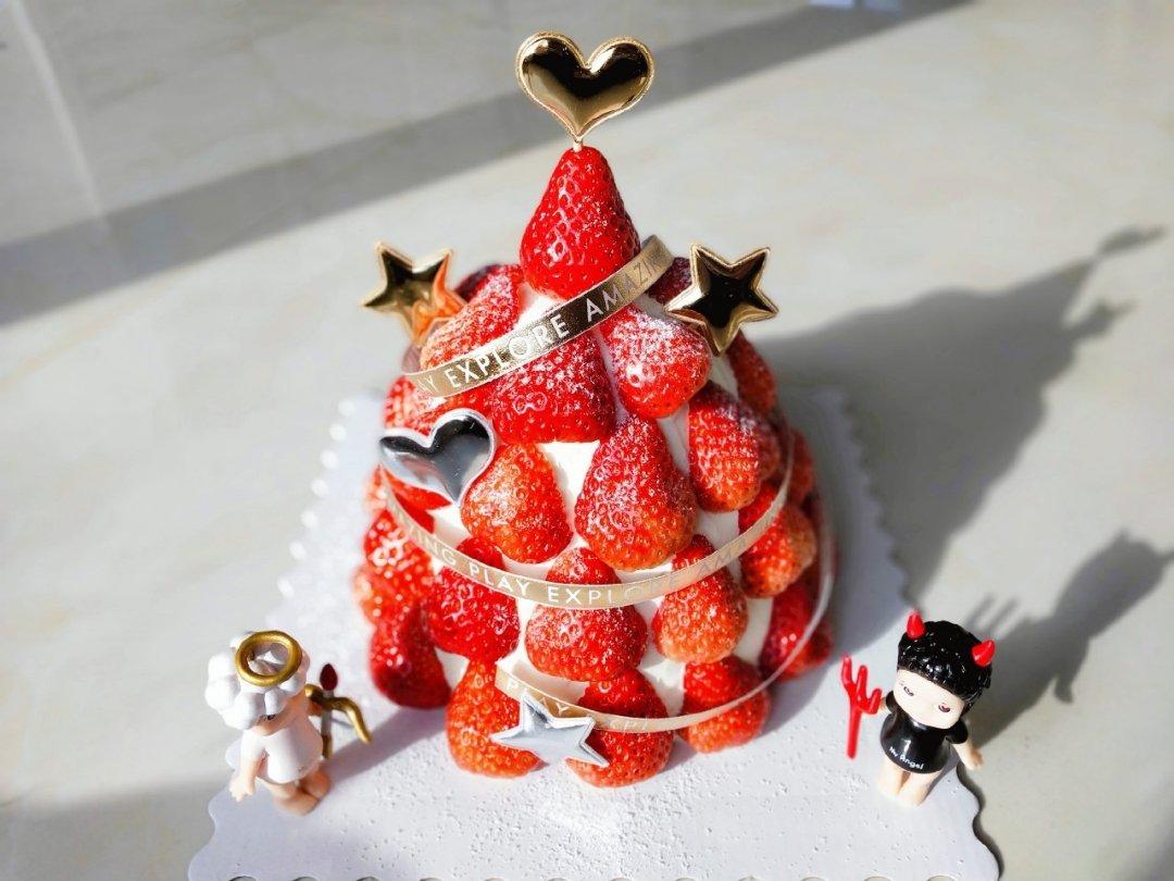 圣诞草莓塔-超有圣诞氛围的快手蛋糕