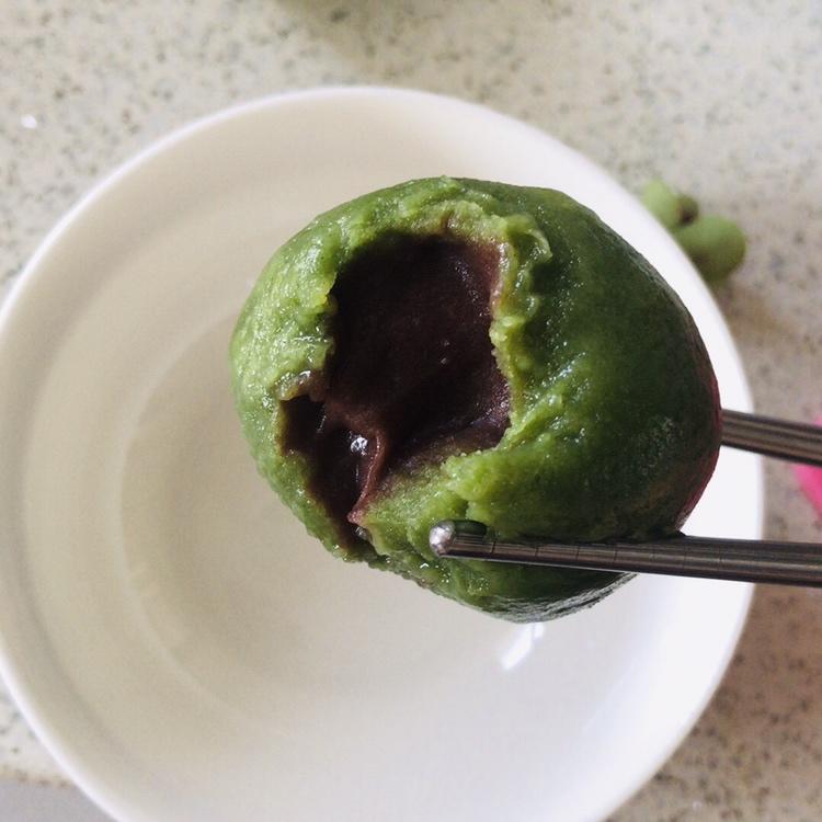 网红青团～～咸蛋黄肉松青团