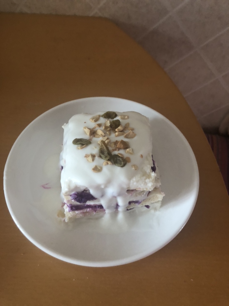 亲子菜谱：紫薯吐司幸福甜点的做法