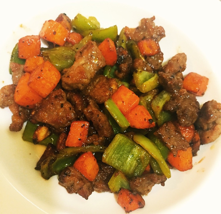 黑蒜子牛肉粒