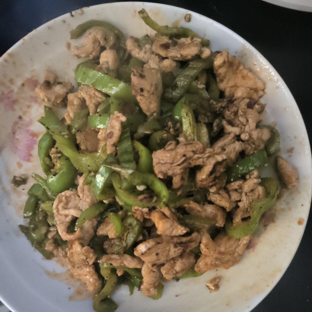 青椒炒鸡肉丝