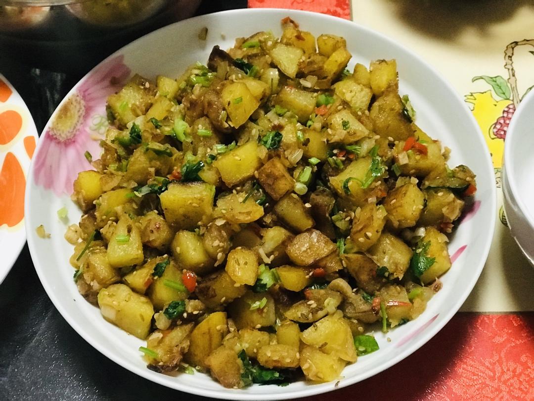 孜然香辣煎小土豆