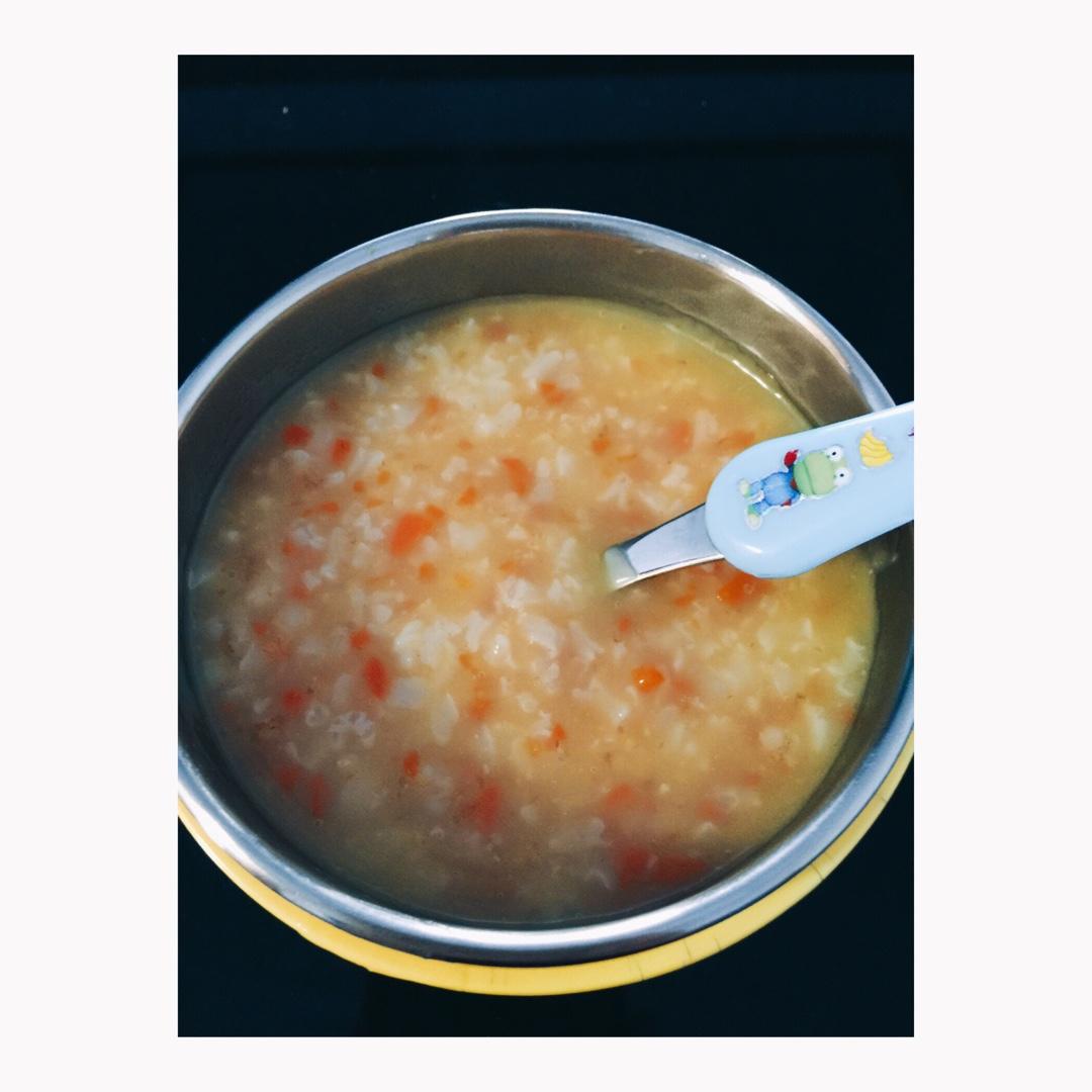 宝宝辅食：胡萝卜鲜虾粥（12m+）