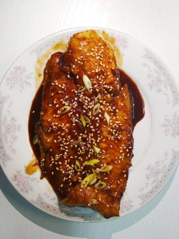 蜜汁巴沙鱼盖饭