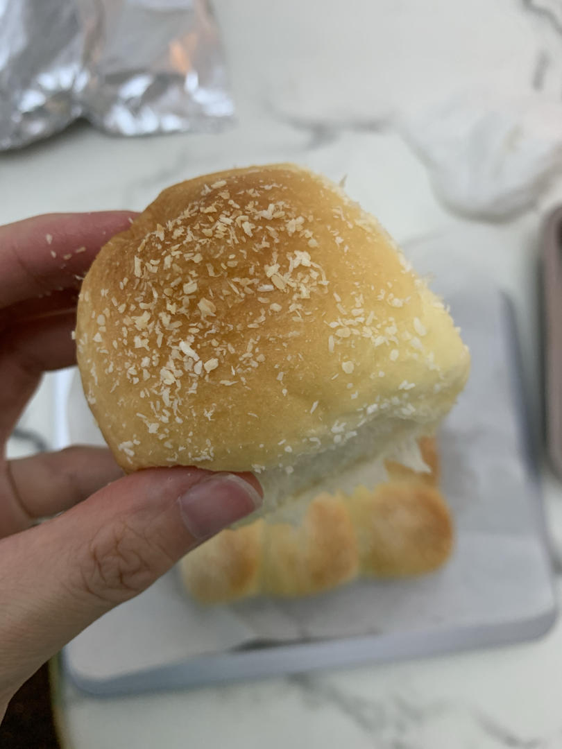 快手椰蓉小餐包㊙️一次发酵，柔软好吃