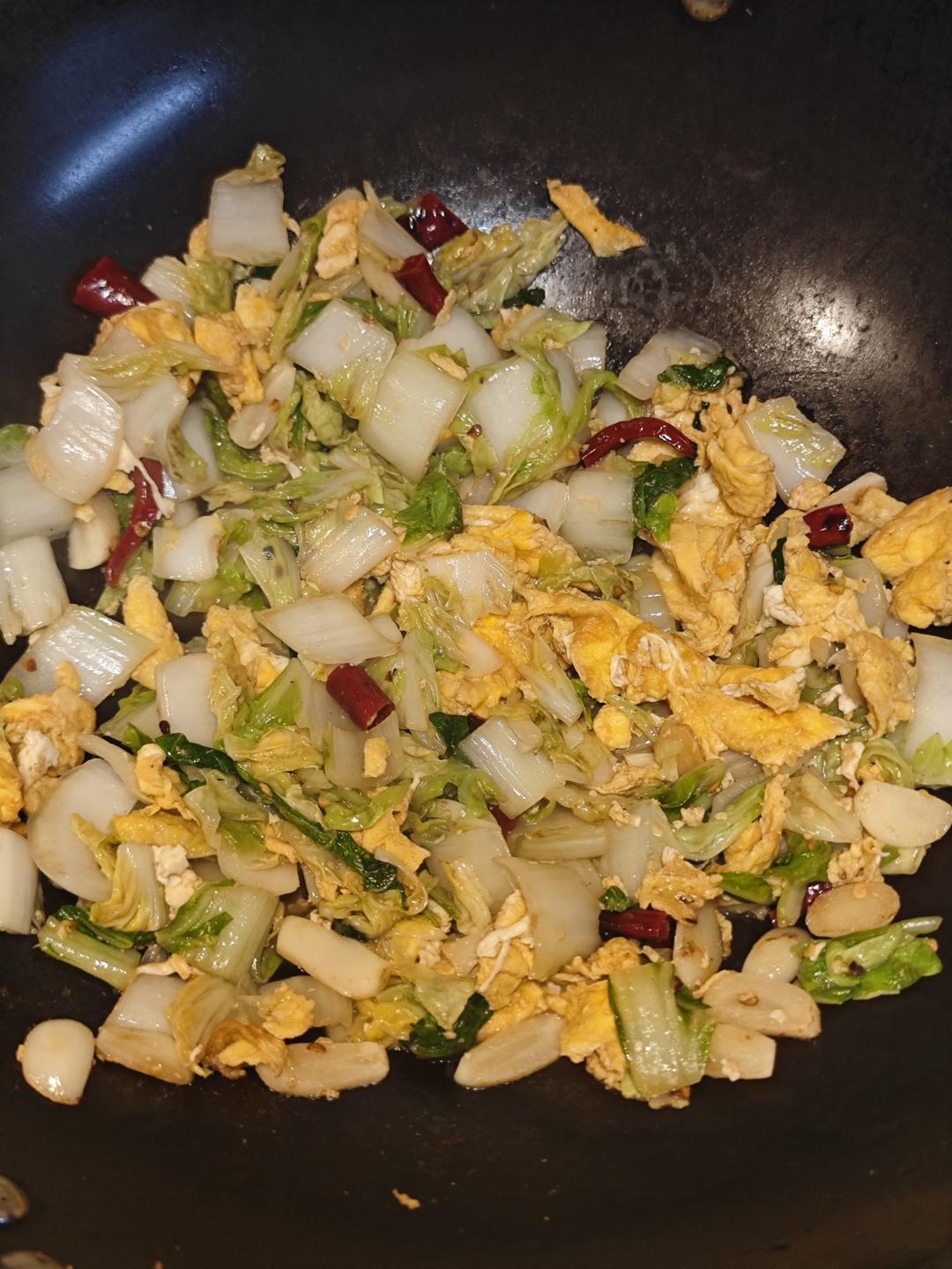 家常杭白菜炒蛋（咸鲜）