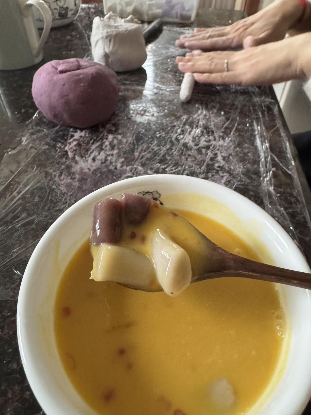 自制三色芋圆1⃣️（附上窍门详细比例）