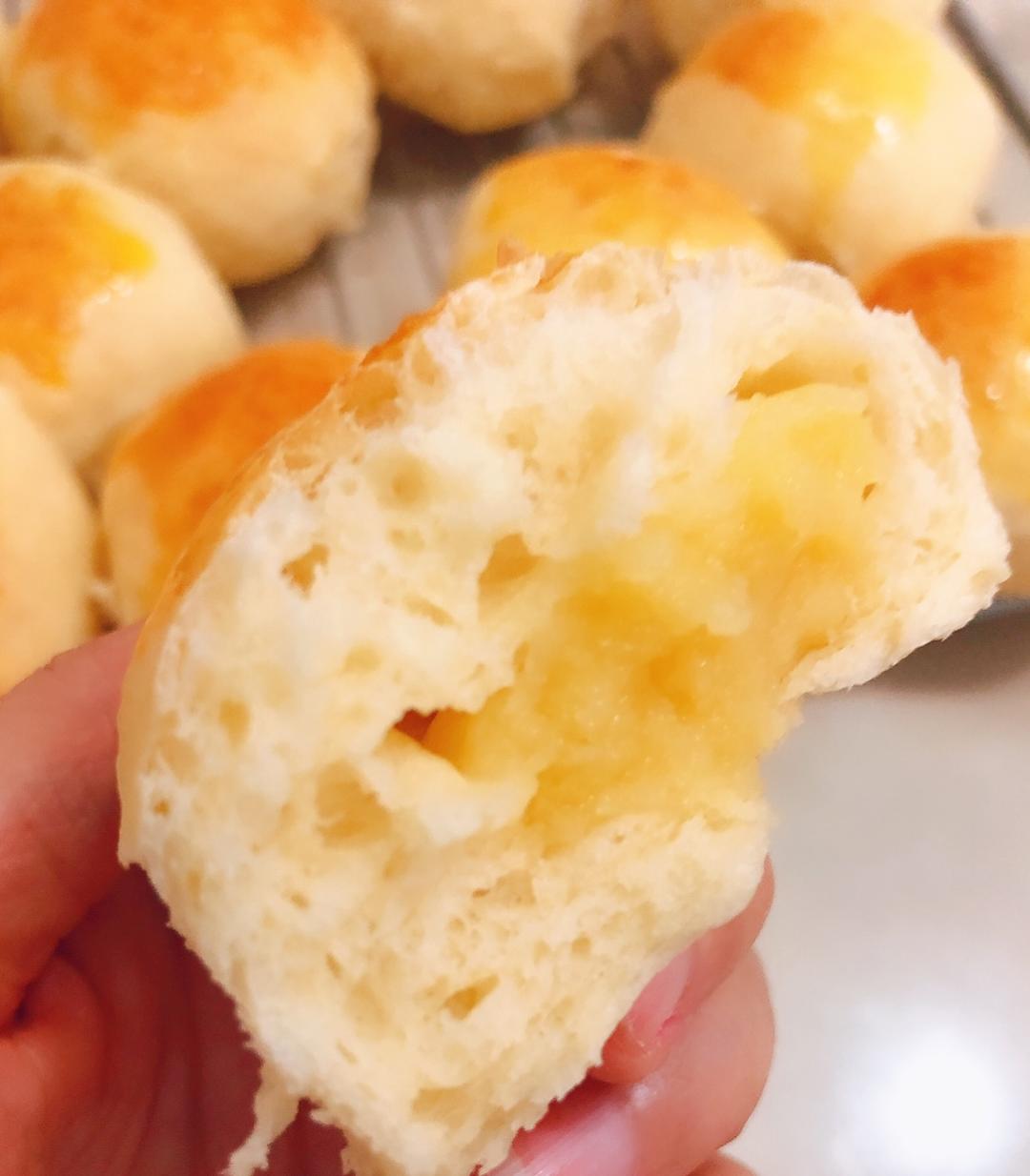 奶黄小餐包-一次发酵超好吃（附快手奶黄馅制作方法）