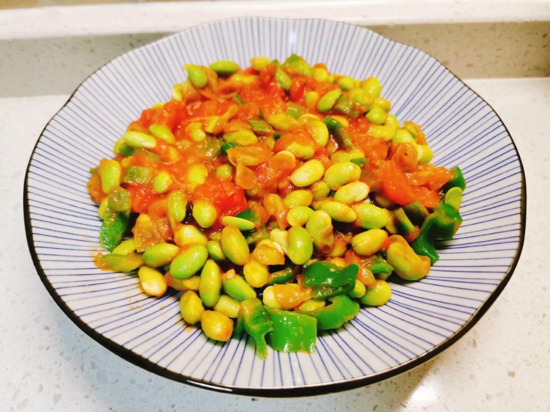 番茄🍅+毛豆的完美搭配