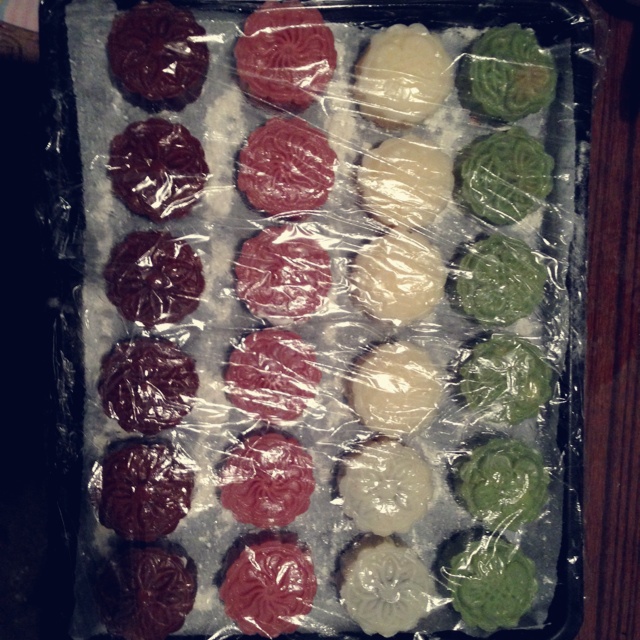 DIY椰香抹茶冰皮月饼（饼皮传说是某班配方）