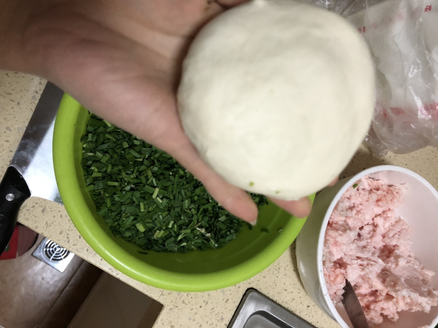 韭菜饼（添加猪油版）的做法 步骤6