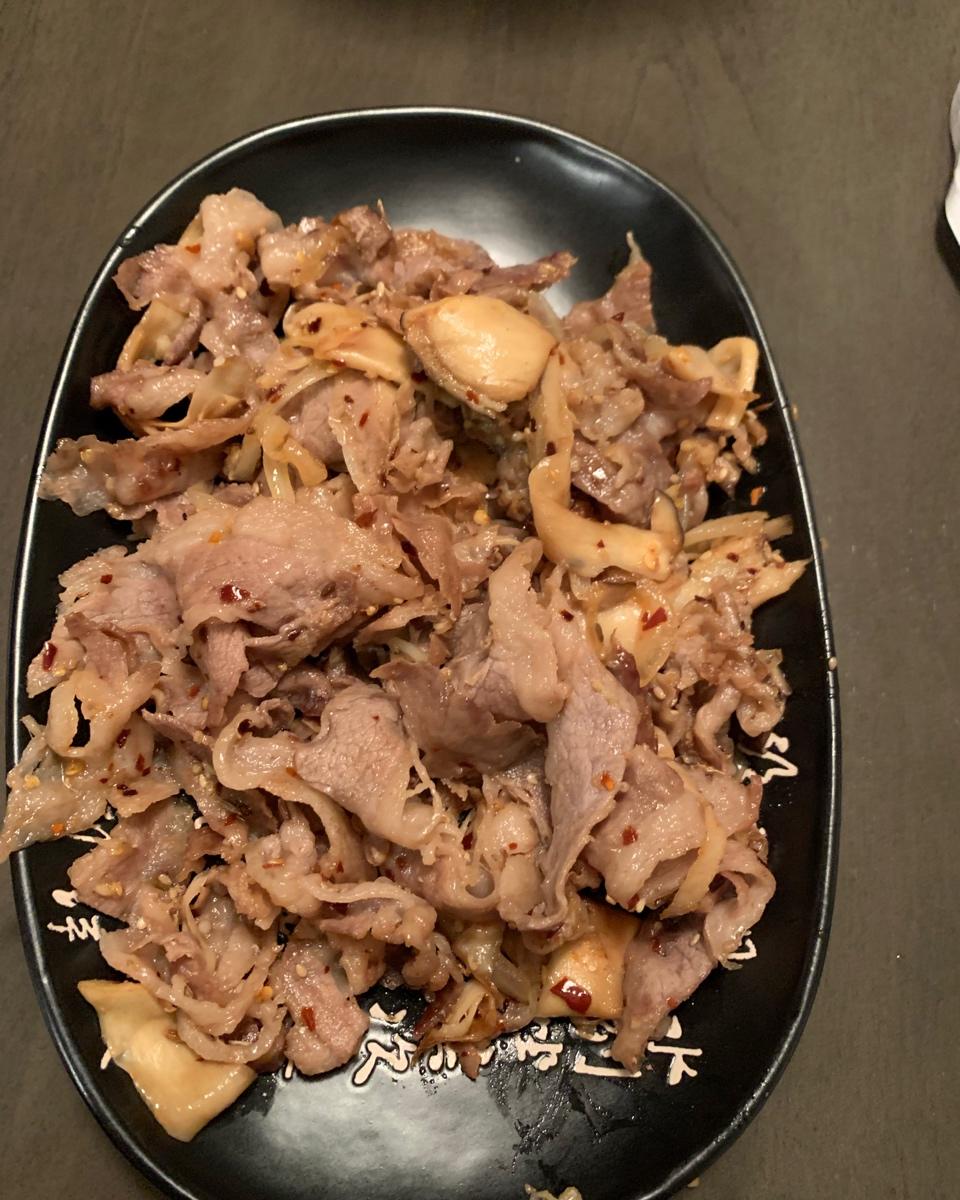 孜然杏鲍菇肥牛卷