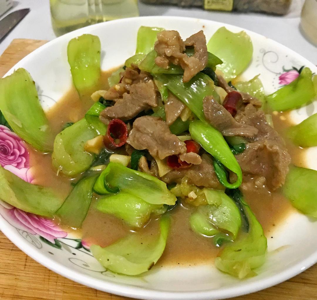 上海青炒肉